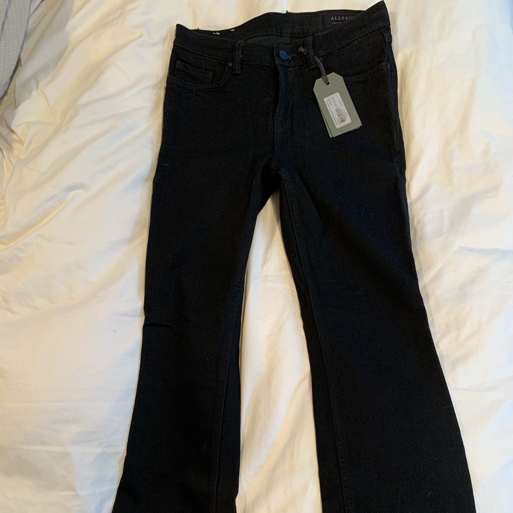 All Saints Zoe Cropped Bootcut Jeans